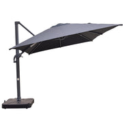 Santa Fe 3x4m Cantilever Umbrella with Water Base - Dark Grey